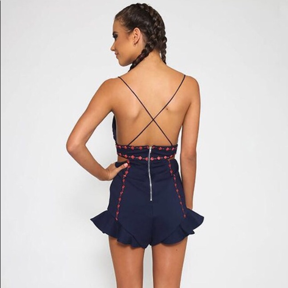 💙🌸🌼Navy Blue & White Rompers🌼🌸 💙 - Picture 3 of 3